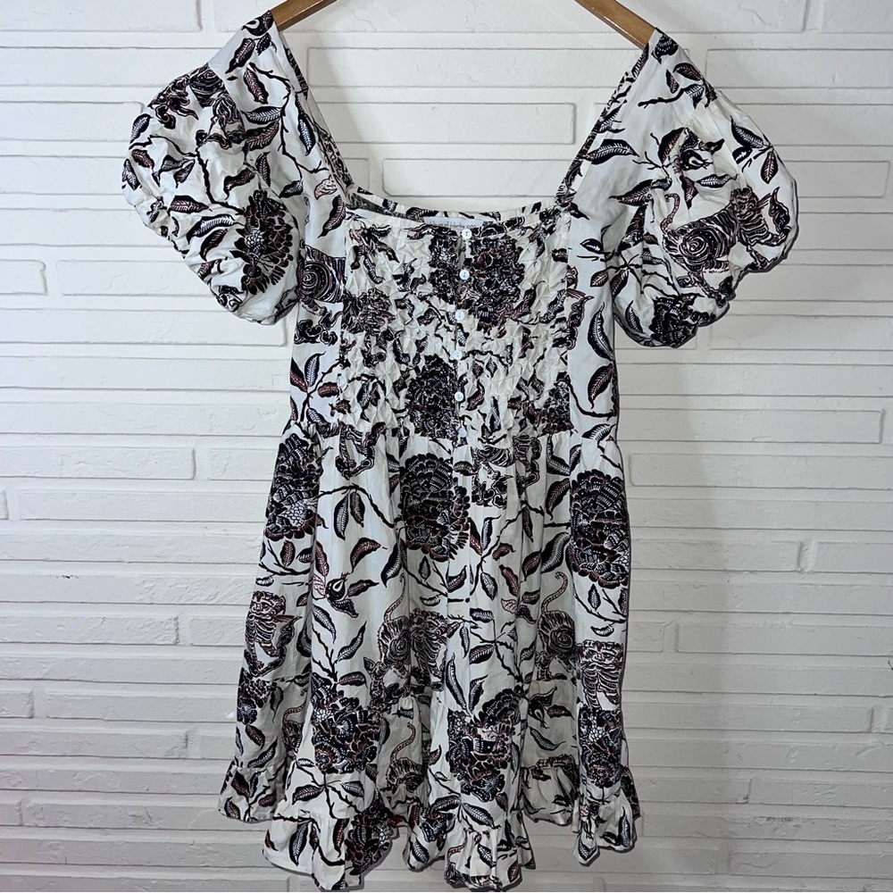 House of Harlow 1960 Ozzie Baby Doll Floral Mini Dress, Women’s Size Small